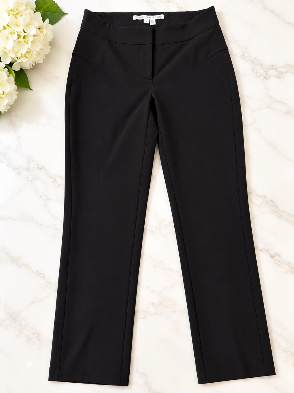 Vince Black Straight-Leg Trousers